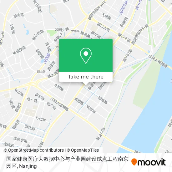 国家健康医疗大数据中心与产业园建设试点工程南京园区 map