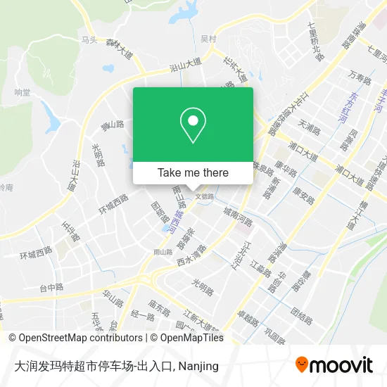 大润发玛特超市停车场-出入口 map