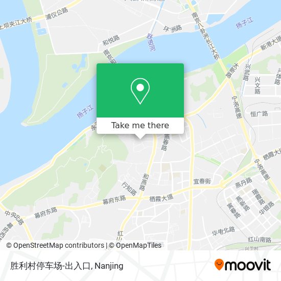 胜利村停车场-出入口 map