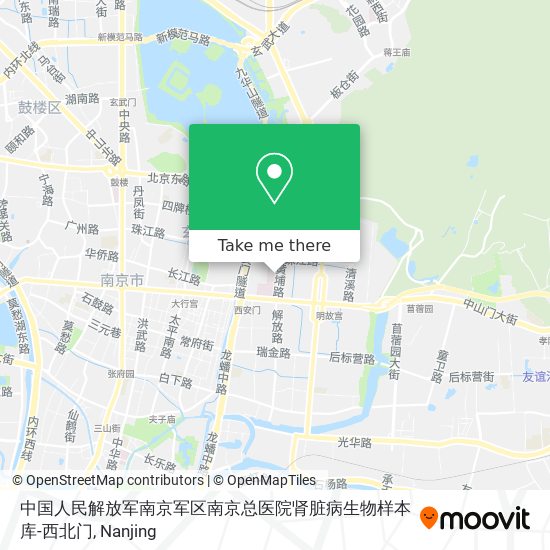 中国人民解放军南京军区南京总医院肾脏病生物样本库-西北门 map