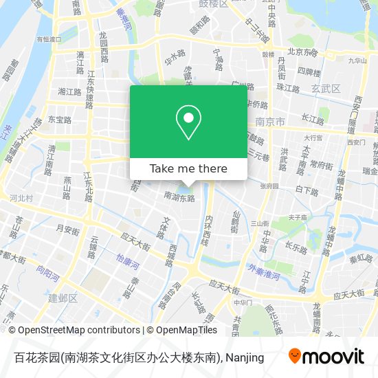 How To Get To 百花茶园 南湖茶文化街区办公大楼东南 In 建邺区by Bus Or Metro