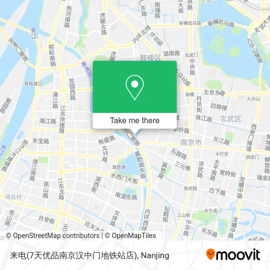 来电(7天优品南京汉中门地铁站店) map