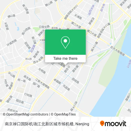 南京禄口国际机场江北新区城市候机楼 map