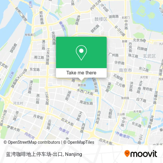 蓝湾咖啡地上停车场-出口 map