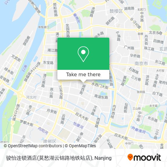 骏怡连锁酒店(莫愁湖云锦路地铁站店) map