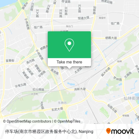 停车场(南京市栖霞区政务服务中心北) map