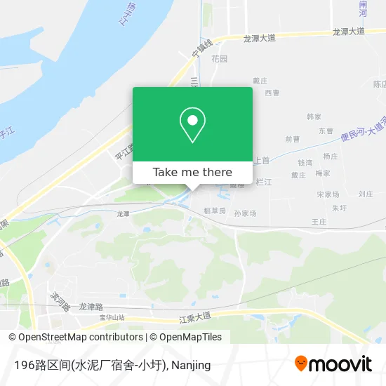 196路区间(水泥厂宿舍-小圩) map