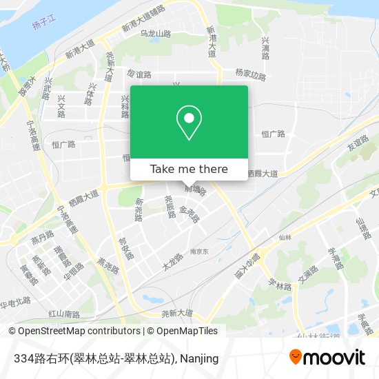 334路右环(翠林总站-翠林总站) map