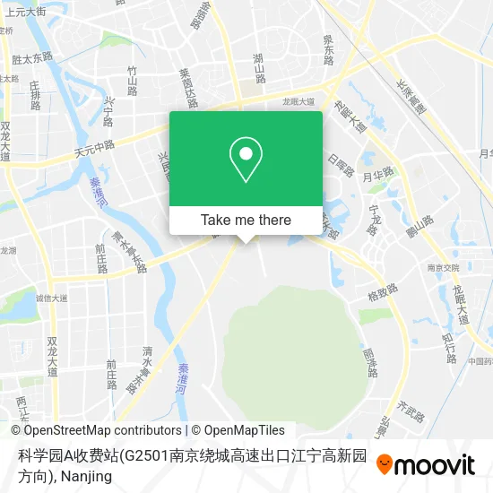 科学园A收费站(G2501南京绕城高速出口江宁高新园方向) map
