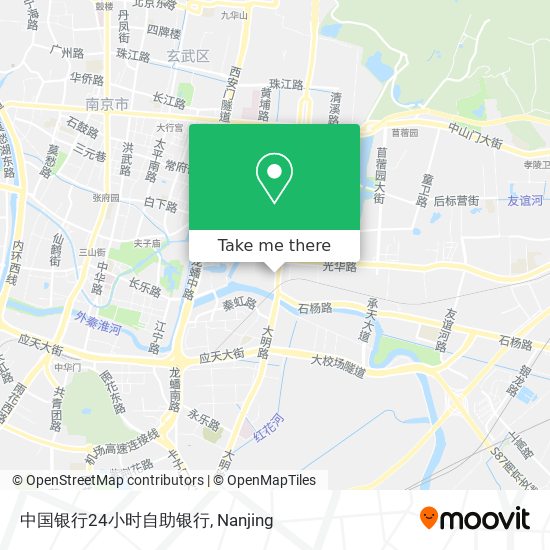 中国银行24小时自助银行 map