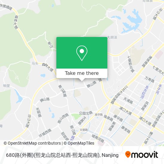 680路(外圈)(熙龙山院总站西-熙龙山院南) map