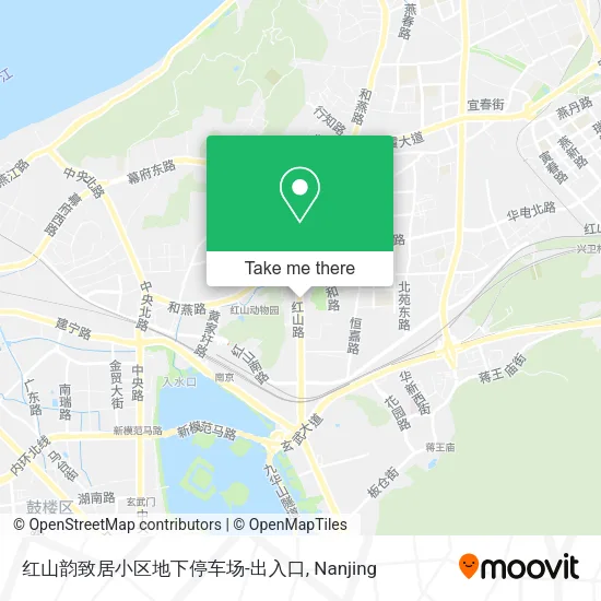 红山韵致居小区地下停车场-出入口 map