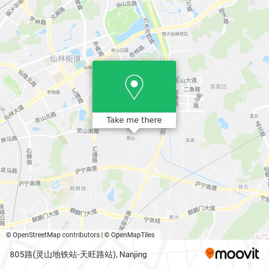 805路(灵山地铁站-天旺路站) map