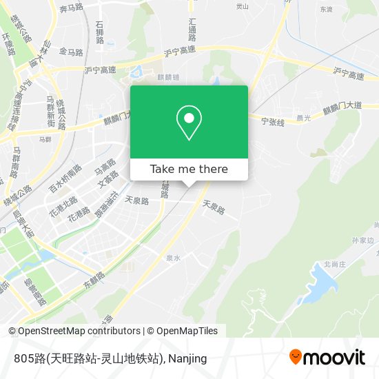 805路(天旺路站-灵山地铁站) map