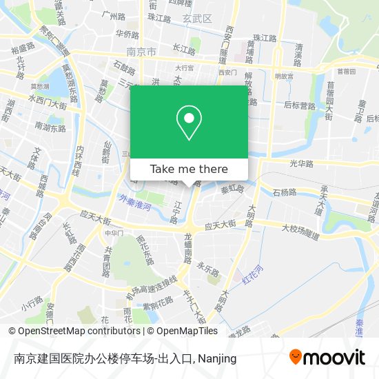 南京建国医院办公楼停车场-出入口 map