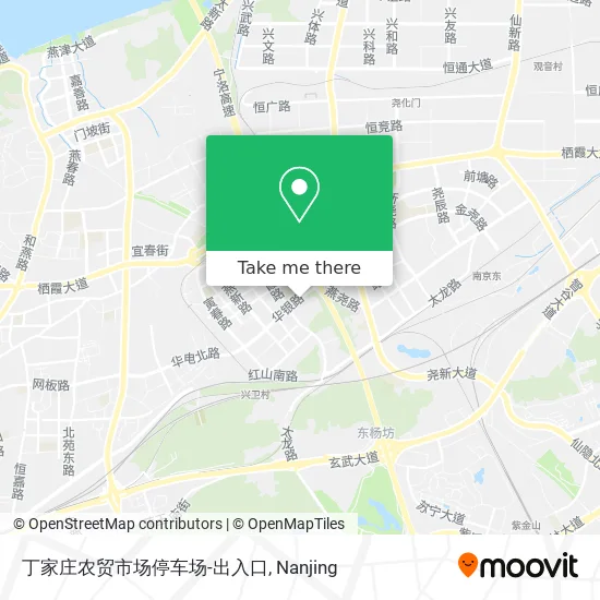丁家庄农贸市场停车场-出入口 map