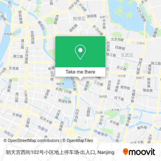 朝天宫西街102号小区地上停车场-出入口 map