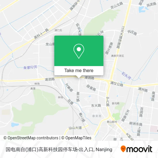 国电南自(浦口)高新科技园停车场-出入口 map