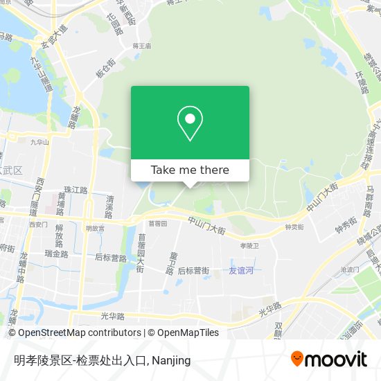 明孝陵景区-检票处出入口 map