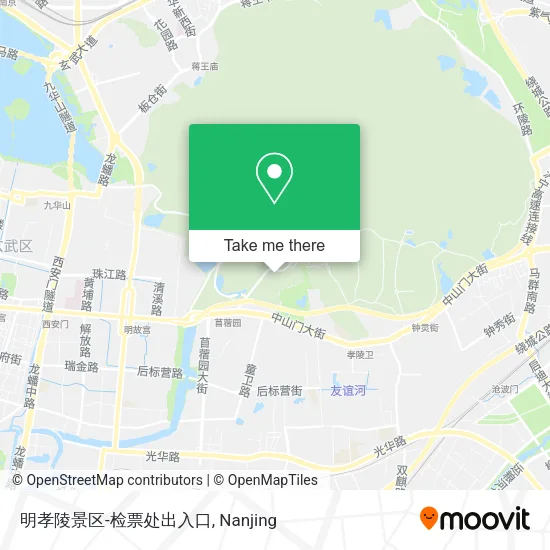 明孝陵景区-检票处出入口 map
