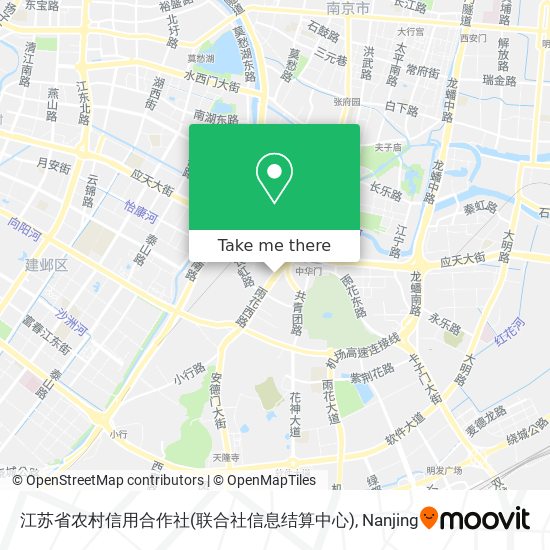 江苏省农村信用合作社(联合社信息结算中心) map