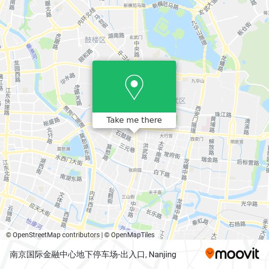 南京国际金融中心地下停车场-出入口 map