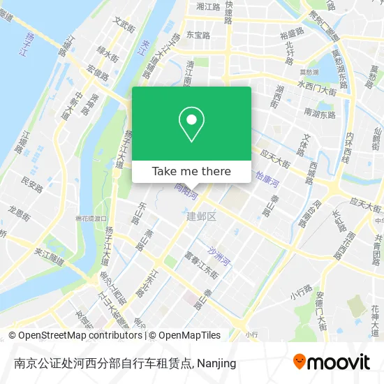 南京公证处河西分部自行车租赁点 map