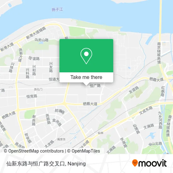 仙新东路与恒广路交叉口 map
