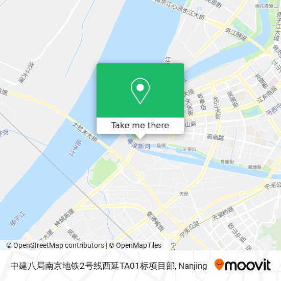 中建八局南京地铁2号线西延TA01标项目部 map