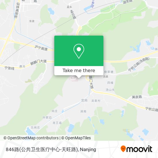 846路(公共卫生医疗中心-天旺路) map