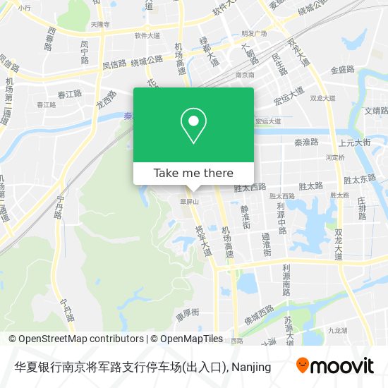 华夏银行南京将军路支行停车场(出入口) map