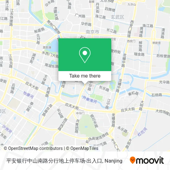 平安银行中山南路分行地上停车场-出入口 map