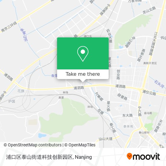 浦口区泰山街道科技创新园区 map