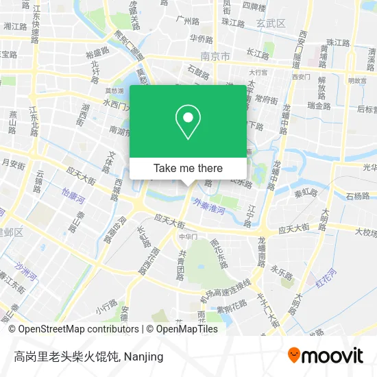 高岗里老头柴火馄饨 map