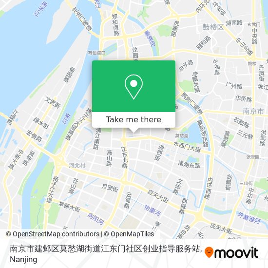 南京市建邺区莫愁湖街道江东门社区创业指导服务站 map