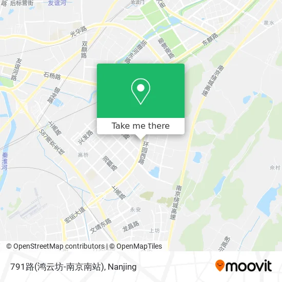 791路(鸿云坊-南京南站) map