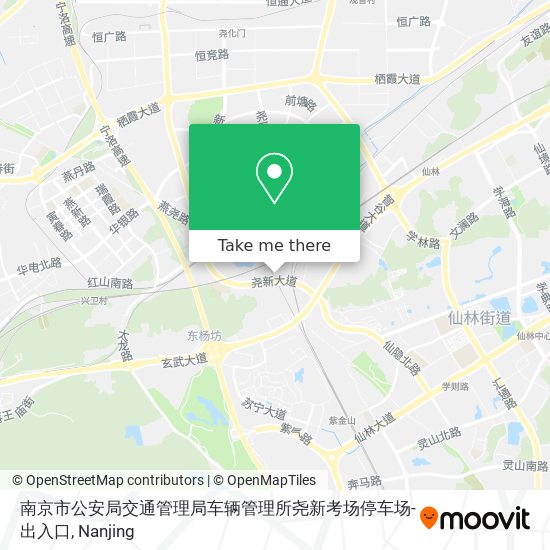南京市公安局交通管理局车辆管理所尧新考场停车场-出入口 map