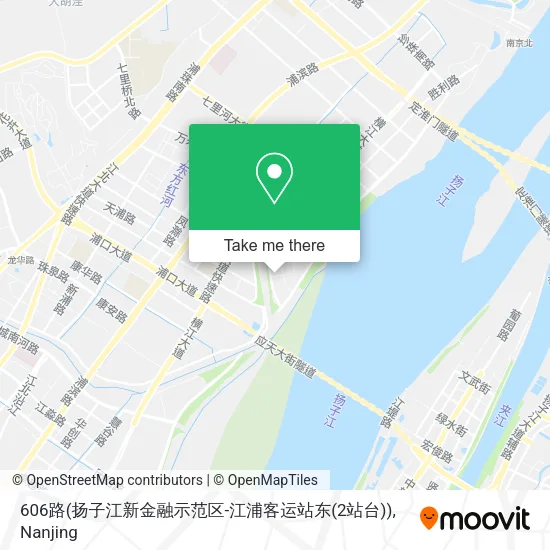 606路(扬子江新金融示范区-江浦客运站东(2站台)) map