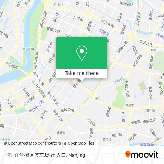 河西1号街区停车场-出入口 map