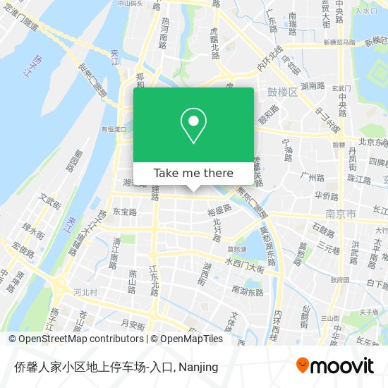 侨馨人家小区地上停车场-入口 map