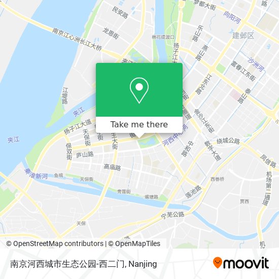 南京河西城市生态公园-西二门 map