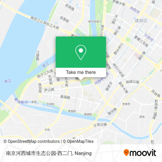 南京河西城市生态公园-西二门 map