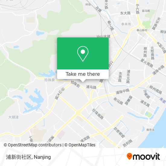 浦新街社区 map