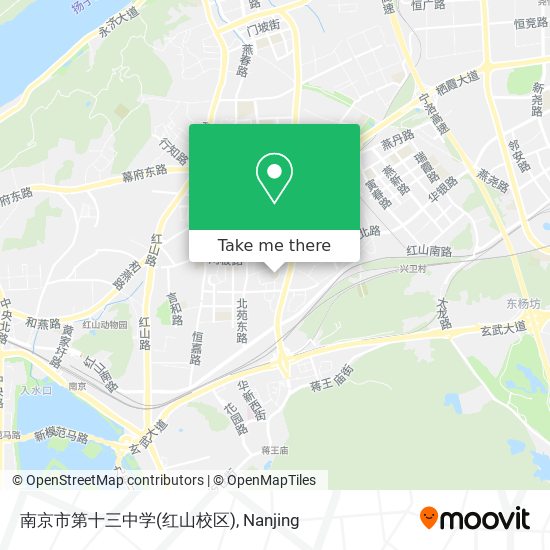 南京市第十三中学(红山校区) map