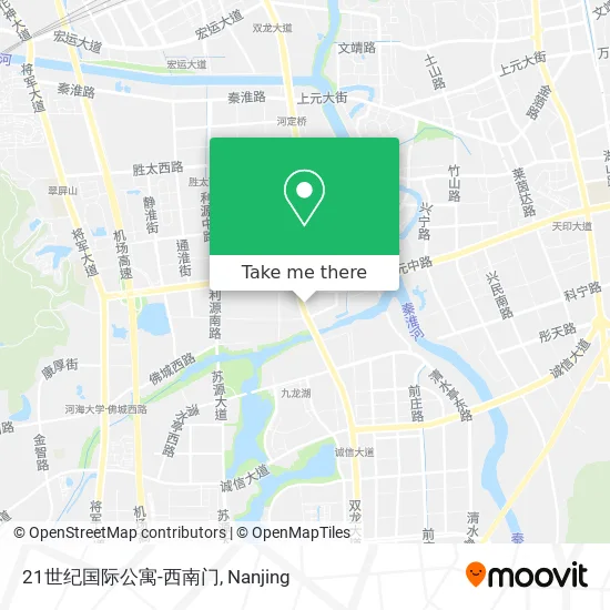 21世纪国际公寓-西南门 map