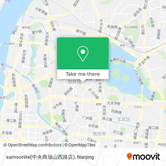 samsonite(中央商场山西路店) map