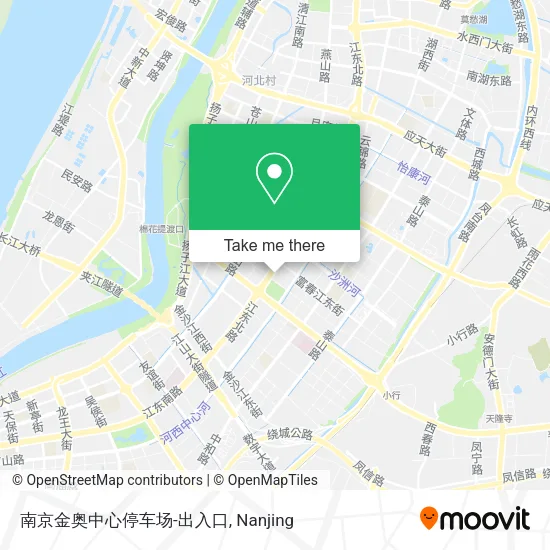 南京金奥中心停车场-出入口 map