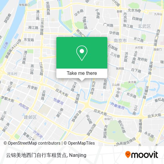 云锦美地西门自行车租赁点 map