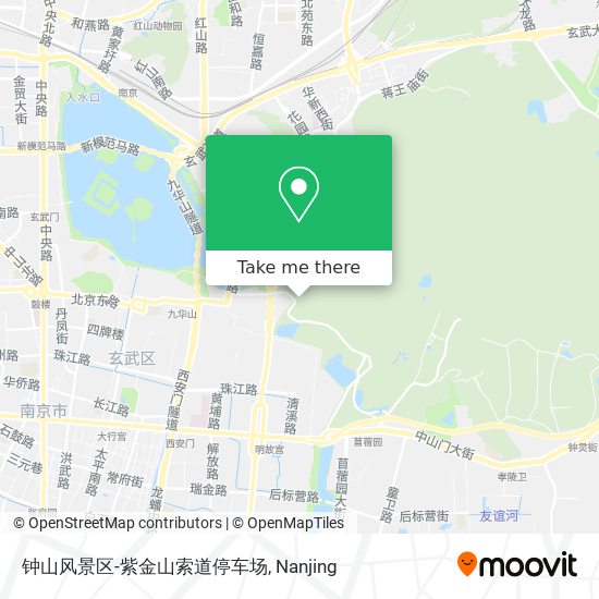 钟山风景区-紫金山索道停车场 map