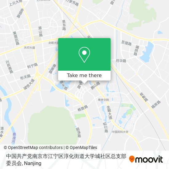 中国共产党南京市江宁区淳化街道大学城社区总支部委员会 map